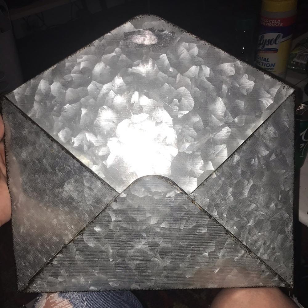 Metal envelope mail holder